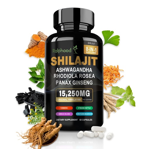 [BRSRAHT5PN6RM3TZ] Shilajit for Men/Women - Pure Himalayan Organic,Shilajit Capsules with Ashwagandha,Supplements 60 Capsules Alternative to Resin,Drops & Gummies