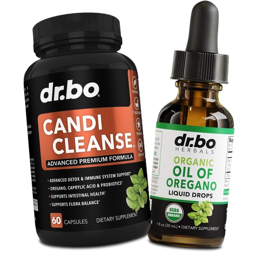 [BRSRAZL4A56QKALL] Candi Cleanse & Oregano Oil Drops - Extra Strength Probiotic Complex Cleanser & Organic Liquid - Natural Oral Herbal Caprylic Acid Capsules & Oil of Oregano Drops Tincture Extract