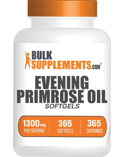 [BRSROA3YAENAKHTU] BulkSupplements.com Evening Primrose Oil Softgels - GLA Supplements, Evening Primrose Oil 1300mg - Gluten Free, 1 Softgel per Serving, 365 Count (Pack of 1)