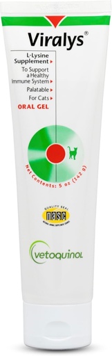 [BRSWIEYEAYFRY2I3] Vetoquinol Viralys Daily L-Lysine Gel for Cats and Kittens, Maple Flavored Lysine Supplement for Cats and Kittens to Support Immune Health, Normal Eye Function and Respiratory Health, 5oz
