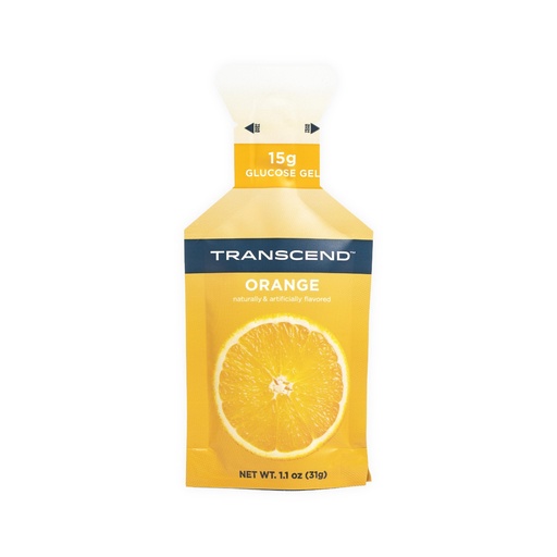 [BRSROCA6OAIGK2DL] Transcend Foods Orange Gel (1.1 oz, Pack of 10) Fast-Acting Carb Gel Orange Flavor – Caffeine Free, Gluten Free
