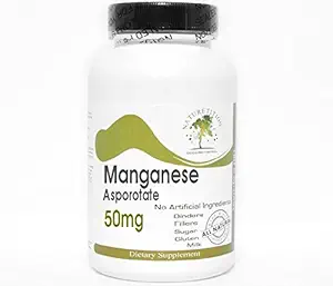 [BRSWKE3QOUBGGFA5] Manganese Asporotate 50mg ~ 200 Capsules - No Additives ~ Naturetition Supplements