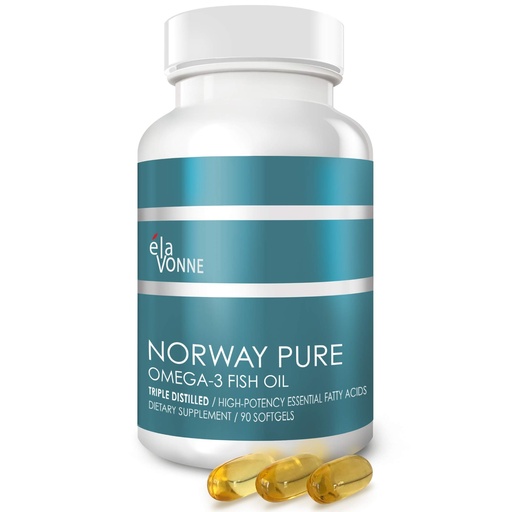 [BRSWIBD2BYAGCHA7] Norway Pure Omega-3 Fish Oil Softgels 2,400mg (90ct) - 4X Concentrated EPA & DHA, Triple Distilled, Burpless, Wild Caught, Skin & Hair, Joints, Heart Health