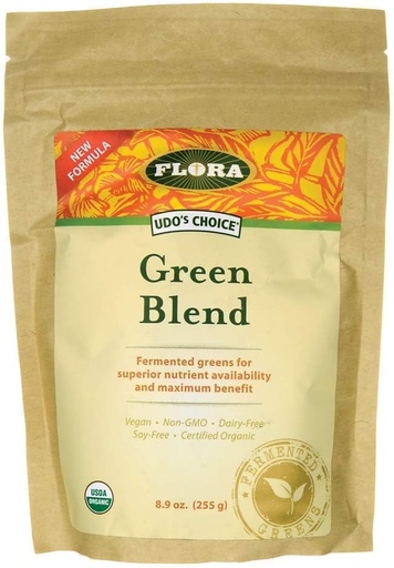 [BRSWKHY3AQIGGHQ4] Flora - Green Blend - Tarjoukset Optimum Nutrition - Ominaisuudet Fermented Grass Blend - Ohra, kaura, vehnä & Alfalfa Grass - Luomu, ei-GMO, kasvissyöjä & soija-vapaa - 8,9 oz. Kuiva-aine