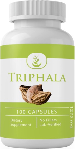 [BRSW2BD4CENRE2QZ] PURE ORIGINAL INGREDIENTS Triphala Powder, (100 Capsules) Always Pure, No Additives Or Fillers, Lab Verified