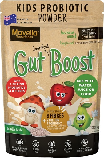 [BRSROBD6C4HQMCD5] Kids Probiotic Powder Gut Boost – Daily Digestive & Immune Support with Fiber for Children Toddlers, Vanilla Flavored Fiber Supplement, Easy Mix for Constipation & Gut Health 3.52oz (100g)