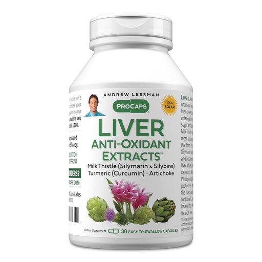 [BRSWKHDYOYAGGCD6] ANDREW LESSMAN Liver Anti-Oxidant Extracts 30 Capsules - Supports The Hard-Working Tissues of The Liver, Promotes Optimum Liver Health and Function. Milk Thistle, Turmeric and Artichoke Extracts