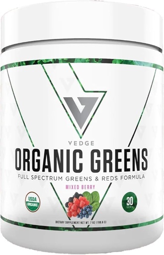 [BRSW2AQZCF4BMC3B] Vedge Nutrition Organic Greens - Vegan Plant-Based Superfood Powder - Drink Mix for Energy, Antioxidants & Recovery - Full Spectrum Greens for Athletes - 30 Servings - Mixed Berry Flavor