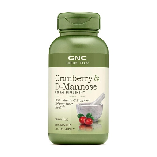 [BRSWIGD6BQARCH3C] GNC Herbal Plus Cranberry D-Mannose, 60 capsules