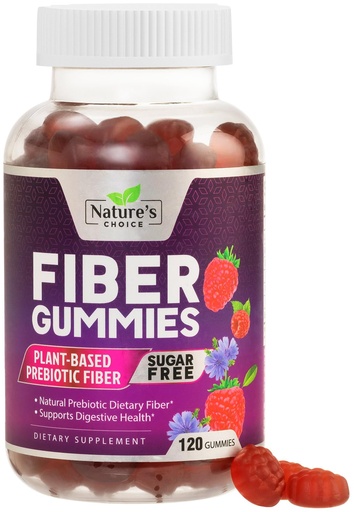 [BRSRMAL6PN6GGCAU] Fiber Gummies For Adults - Daily Digestive Health & Regularity Support - Sugar Free Soluble Fiber 4g Per Serving Gummy Supplement - Plant Based Prebiotic Gut & Digestion Support Gummy - 120 Gummies