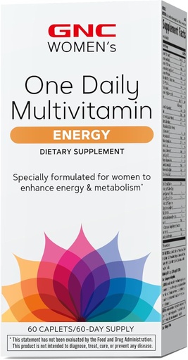 [BRSRAYL3OYPQOAD5] GNC Women's One Daily Energy Multivitamin, Supports Immune Health and Energy Production, 60 Count