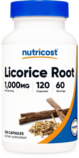 [BRSWYAA3OUJRE2A2] Nutricost Licorice Root 500mg, 120 Capsules - Non-GMO, Gluten Free