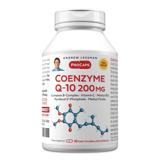 [BRSWKH3ZOVYGGADY] ANDREW LESSMAN Coenzyme Q-10 200 mg 30 Capsules - Essential for Energy Production and Optimum Key Organ Function, Anti-Oxidant Support, Depleted by Aging, Plus B-Complex. Easy to Swallow Capsules