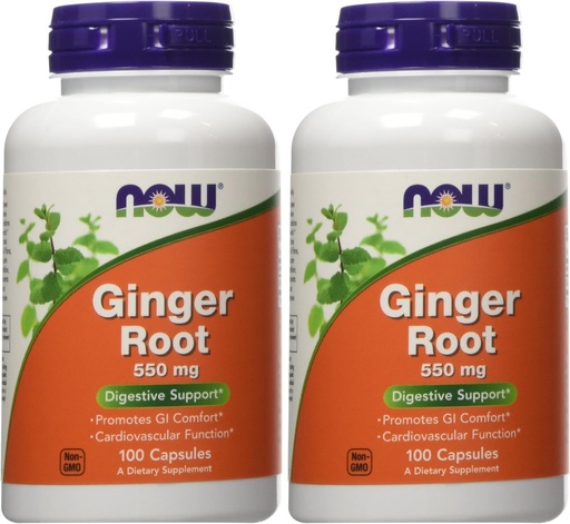 [BRSWIYAFBIHAOEA7] Ginger Root 550mg 100 Capsules (Pack of 2)