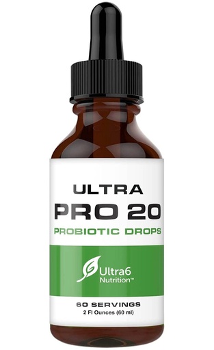 [BRSWKGI6OEFRK33E] Ultra6 Nutrition Probiotics for Women, Men and Kids - 20 Strain Liquid Probiotic Supplement for Digestive & Gut Health