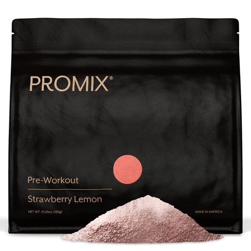 [BRSWGYDYB55QAEQ6] Promix Pre-Workout Powder, Strawberry Lemon – Boosts Focus, Energy & Endurance – With Caffeine, B12, Beta-Alanine & L-Tyrosine – Gluten & Dairy-Free, 10.05 oz