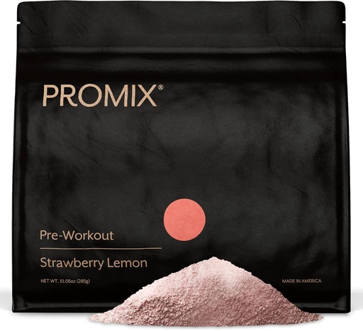 [BRSWGYDYB55QAEQ6] Promix Pre-Workout Powder, Strawberry Lemon - Boosts Focus, Energy & Endurance - С кофеином, B12, бета-аланином и L-тирозином - глютеном и без молока, 10,05 унции
