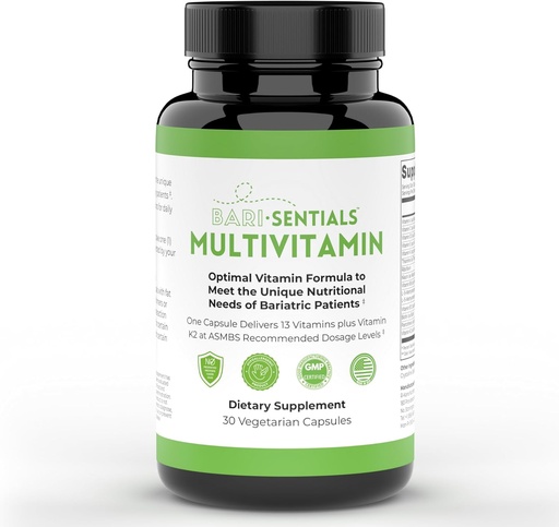 [BRSROATQC4IRSC3Z] R-Kane Barisentials Bariatric Multivitamins Supplement- Post Bariatric Support for Gastric Bypass, Sleeve Gastroectomy, DS- Essential Daily Nutrition- 30 Vegetarian Capsules