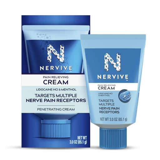 [BRSW2HAPOUCA4A3O] Nervive Pain Relieving Cream, Nervive Pain Relief, Max Strength Formula, Lidocaine Cream, Lidocaine Topical, Foot Pain, Leg Pain, Hand Pain Non-Greasy, 3.0z
