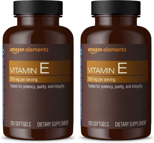 [BRSRO2T7BB7AK3IU]   Elements Vitamin E, 400 IU, 100 Softgels, 100 Days of Supply (Packaging May Vary) (Pack of 2)