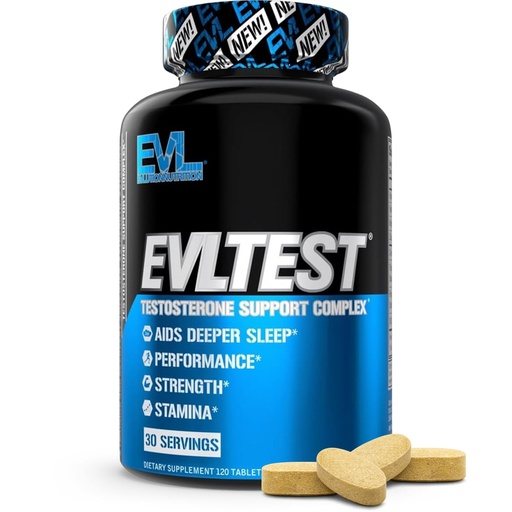 [BRSWKYAQAR4WEFYV] EVL Complete Testosterone Booster for Men - Post Workout Recovery Testosterone Supplement with DIM Plus D Aspartic Acid and Tribulus - EVLTest Estrogen Blocker for Men Post Workout Supplement