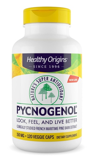 [BRSWIFYPAB7RWED4] Healthy Origins Pycnogenol 150 mg, 120 Veggie Capsules - 100% Clinically Studied French Maritime Pine Bark Extract - Supports Healthy Heart, Joint Health & Skin Elasticity - 4 Month Supply
