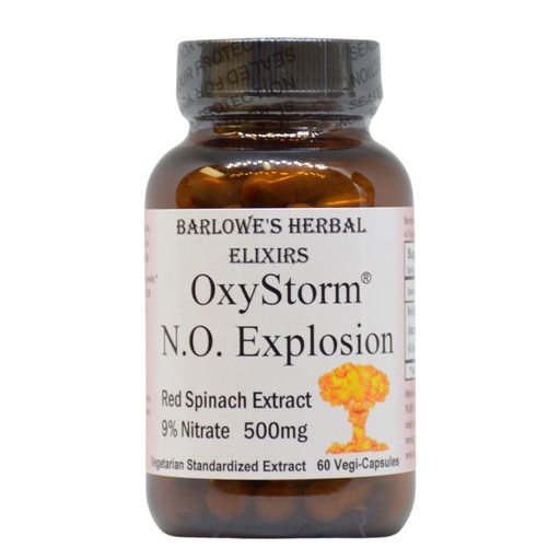 [BRSWGHAHOIBWOYDZ] Barlowe's Herbal Elixirs OXYSTORM® N.O. Explosion | Red Spinach Extract 9% | Natural Nitric Oxide Booster | 500mg Per Capsule | 60 Vegan Capsules | No Oxalates, Stearate-Free, Glass Bottled