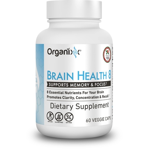 [BRSWGAD6A4NAKYL3] Organixx Ageless Brain, Focus & Clarity Supplement, 60 Caps | Nootropic blend re-energizes brain cells to support mental clarity, focus, memory & balanced mood, gluten free
