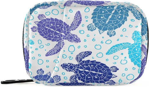 [BRSW2AL4BENW2H3P] Naanle Vintage Sea Turtle Pill Box 7 Day Pill Case Travel Pill Organizer Bag with Zipper Portable Weekly Case Compact Size for Supplement Vitamin Holder