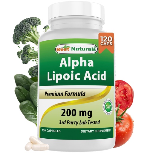 [BRSWIGQHCQCGOD32] Best Naturals Alpha Lipoic Acid 200 Mg 120 Capsules