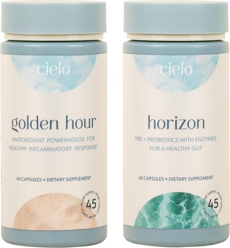 [BRSROCT7CEIROGTA] Cielo Golden Hour & Horizon Bundle - Probiotics and Antioxidants Set (45 Day Supply)