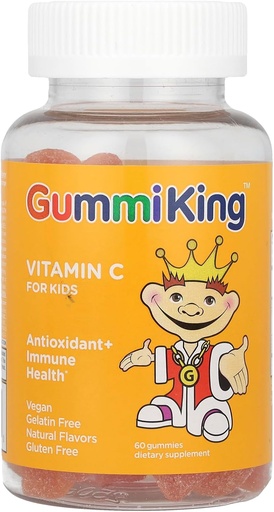 [BRSWIZTYOZ5AGDDY] Gummi King Vitamin-C Supplement, Orange, 60 Count