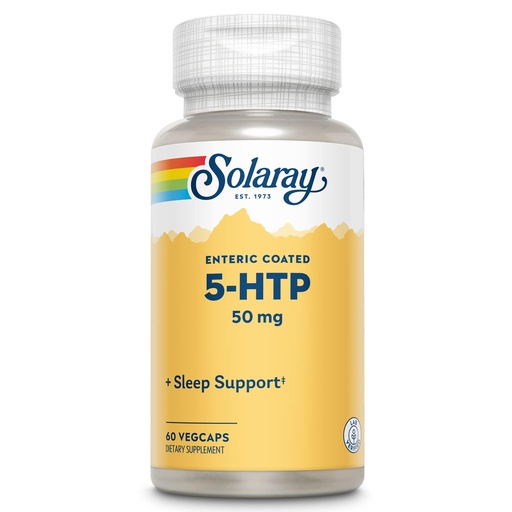 [BRSWIYT3AEFR623I] SOLARAY 5-HTP 50 mg, 60 Enteric Coated Capsules | Serotonin & Mood Support, Enteric Coated Formula, 60 Servings, Lab Verified