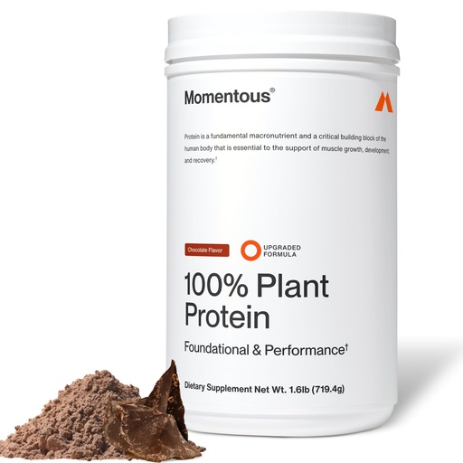 [BRSREY35OIPW2YIY] Momentous Vegan Protein Powder - 20 g Plant-Based Protein - NSF Certified for Sport - Gluten-Free - Non-GMO - 22 Servings for Essential Everyday Use - Chocolate