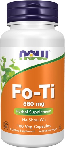 [BRSWIYQTPJ7Q4HLO] NOW Foods Supplements, Fo-Ti (Polygonum multiflorum) 560 mg, Ho Shou Wu, Herbal Supplement, 100 Veg Capsules