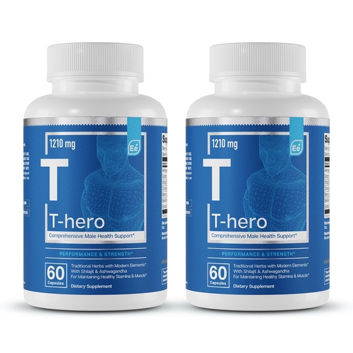 [BRSW2FIFAUFB63A7] Essential Elements T-Hero - Daily Testosterone Support for Men - Promotes Vitality & Drive - with Ashwagandha, Shilajit, Boron, DIM - 60 Count - 30 Servings (2-Pack)