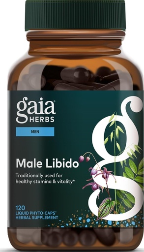 [BRSWIEIYOQPWEF3G] Gaia Herbs Male Libido - Herbal Supplement with Saw Palmetto, Horny Goat Weed & Oats - Traditional Herbs to Support Vitality & Energy Levels for Men - 120 Vegan Liquid Phyto-Capsules (120 Servings)