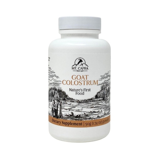 [BRSWGAYEDIDRO335] Mt. Capra Goat Colostrum | for Healthy Immune System, Gut, and Athletic Performance | Grass-Fed, High in Immunoglobulins | 17 Servings - 50 Grams