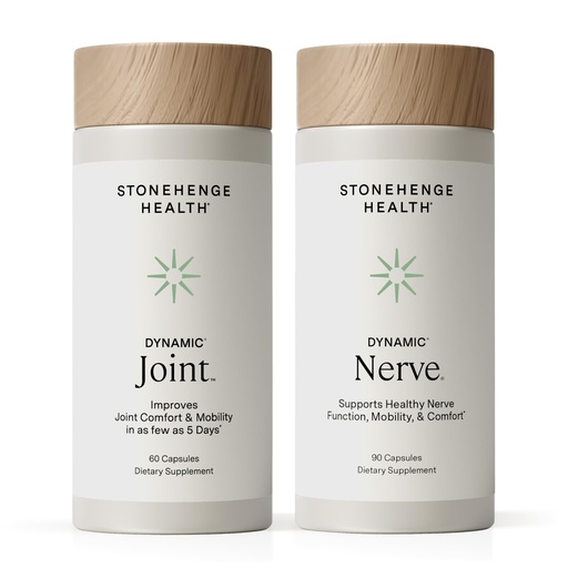[BRSRAHQEPMCROAL2] Stonehenge Health Dynamic Joint & Dynamic Nerve Bundle Supplements Supports: Joint Discomfort, Stiffness, Support Comfort, Tingling, Numbness, Burning, Joint Health