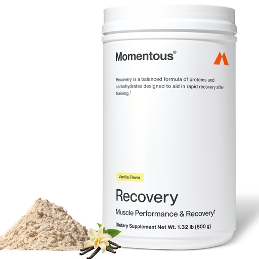 [BRSW2FD3OYHGOHLP] Momentous Recovery Grass-Fed Whey Protein Powder - 20 g Post-Workout Whey Isolate Protein - NSF Certified for Sport - Gluten-Free - 15 Servings - Vanilla - Package May Vary