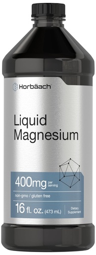 [BRSRO2QCDIGWKAIZ] Horbaach Liquid Magnesium 16 fl oz | Vital Trace Minerals Complex | with Sulfate, Lithium, and Boron | Vegetarian, Non-GMO & Gluten Free Supplement