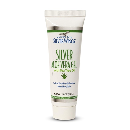 [BRSWIGACA4ABG2IZ] Natural Path Silver Wings 200ppm Silver with Aloe Vera Gel and Tea Tree Oil - Soothing Skin Care - 0.75 oz
