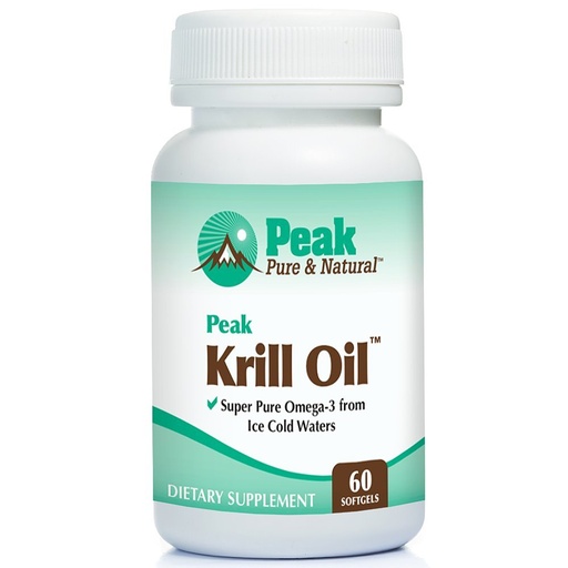 [BRSWEC33AUBBU3DZ] Peak Pure & Natural, Peak Krill Oil Supplement - Better Than Fish Oil for Joint and Heart Health - Krill Oil Brain Supplement - EPA, DHA, and Astaxanthin - 60 softgels