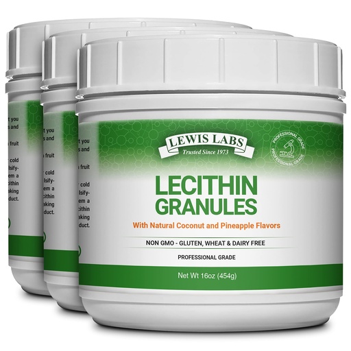 [BRSWIYYMOMIR4DDE] Lecithin Granules Supplement | Natural Soy Lecithin Powder is an Excellent Source of Phosphatidyl Choline | Lactation Support, Immune Function & Support Brain Health, 16 oz