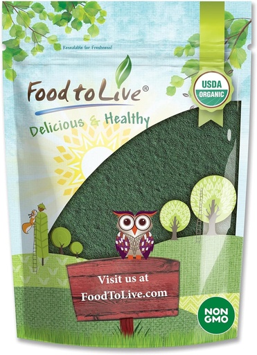 [BRSROHAHCINRQ23O] Food to Live Organic Chlorella Powder, 4 Ounces — Non-GMO, Kosher, Raw Green Algae, Vegan Superfood, Bulk, Pure Vegan Green Protein, Rich in Vitamins and Minerals, Great for Drinks, Broken Cell Wall