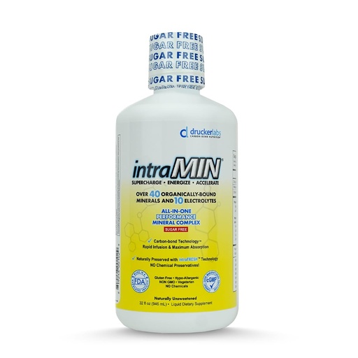 [BRSWYC37OEIAYDY2] Drucker Labs - intraMIN Organic Liquid Minerals Supplement for Men, Women, Kids, Immune and Muscle Support, Non GMO, Gluten Free, Vegan, Electrolytes, Sugar Free (32 oz.,Unflavored)