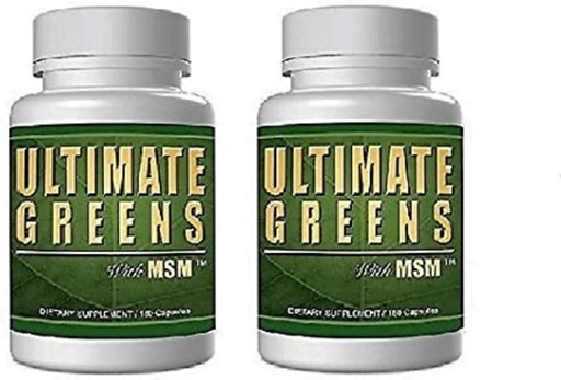 [BRSWIYQCBJ6GYC3A] Daily Health, Ultimate Greens with MSM 360 Capsules, 1925mg Vegan Friendly Whole Food Superfood Supplement Non GMO Gluten Free Alkalizing Nutrients 2 Months Supply
