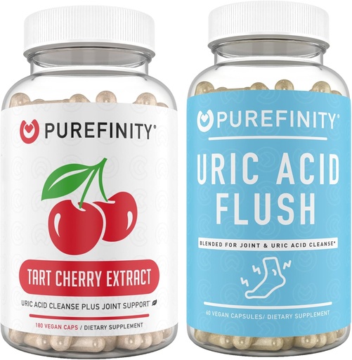 [BRSRABQ5OANRY3LL] PUREFINITÉ Acide Urique Flush & Nettoyer Capsules + Extrait de Tart Cherry Capsules