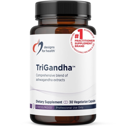 [BRSW22YKA55WAAD5] Designs for Health TriGandha - Triple Ashwaganda Root & Leaf Extract Adaptogenic Supplement - Vegan Pills, Non-GMO (30 Capsules)