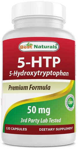 [BRSWIHTROAEAG3D4] Best Naturals 5-HTP 50 mg 120 Capsules, 5 HTP Capsules Supports Relaxation & restful Sleep